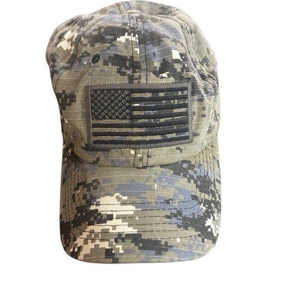 Pittbull camo American flag green 100% cotton OSFM - Picture 4 of 4